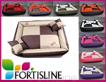 Hundebett Beflockt Kariert M - 80x60cm