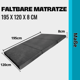 Klappmatratze Gästematratze XL Berlin-Motiv 120x195x8cm - 3