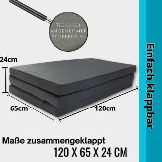 Klappmatratze Gästematratze XL Berlin-Motiv 120x195x8cm - 4