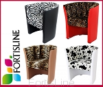 Club Sessel Kunstleder/Fellimitat MIX 2 FARBEN