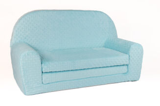 Kindersofa MINI Kindercouch W455_06 Plüsch Türkis - 2