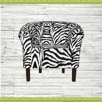 Clubsessel Loungesessel  "MONACO 2" Zebra