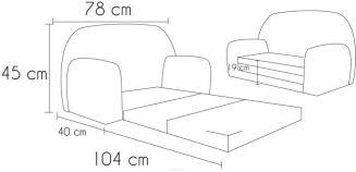Kindersofa MINI Kindercouch W386_05 Airplane - 4