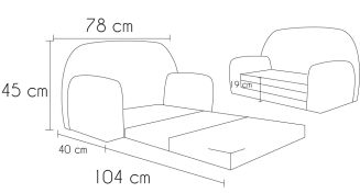 Kindersofa MINI Kindercouch Kindermöbel BIRDS - 5