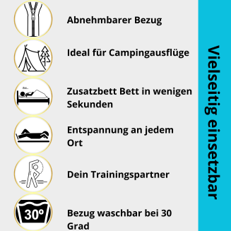 Klappmatratze mit wasserfestem Outdoor-Bezug -Größe XM - 195x60x9cm - 3