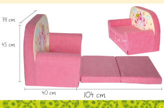 Kindersofa MINI Kindercouch W386_77 Bärchen Punkte - 8