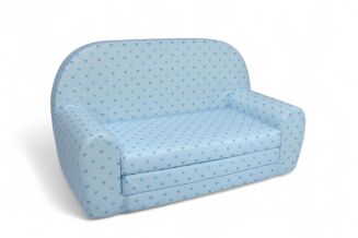 Kindersofa MINI Kindercouch W386_66 Blau Herzen Grau/Blau - 2