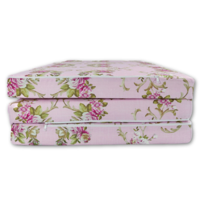 Klappmatratze Gästematratze XL mit Blumenmuster Rosa 120x195x8cm