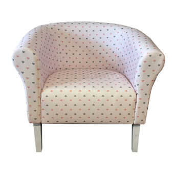 Kindersessel Loungesessel  "MONACO" 04. Herzen Rosa