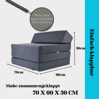 Klappmatratze Gästematratze Größe 200x70x10cm CAMO Blau - 4