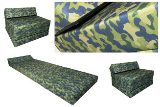 Klappmatratze Gästematratze Größe 200x70x10cm CAMO Blau - 10
