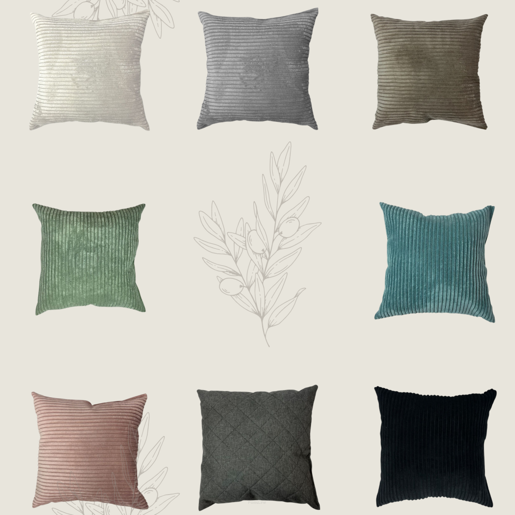 Dekokissen 40×40 cm – aus Cord oder gesteppt