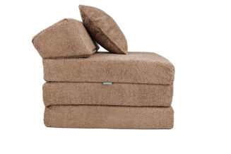 Klappmatratze mit Kopfteil aus Teddy-Stoff (Bouclé) – Komfort und Stil für jeden Anlass - 9