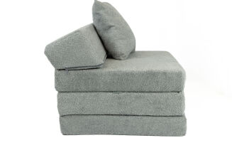 Klappmatratze mit Kopfteil aus Teddy-Stoff (Bouclé) – Komfort und Stil für jeden Anlass - 7