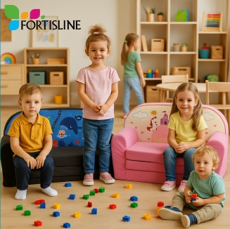 Kindersofa MINI Kindercouch W386_50 Sterne - 9