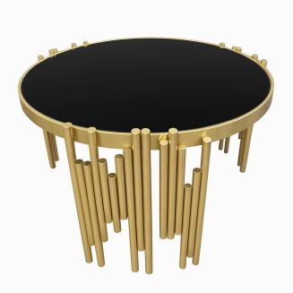 Exklusiver runder Couchtisch aus Edelstahl – Glamour fürs Wohnzimmer - 10