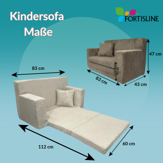 Kindersofa Rosalia aus Kuschel-Cord – Stilvoll, sicher und perfekt für Spiel und Entspannung - 29