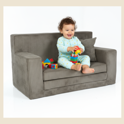 Kindersofa Rosalia aus Kuschel-Cord – Stilvoll, sicher und perfekt für Spiel und Entspannung
