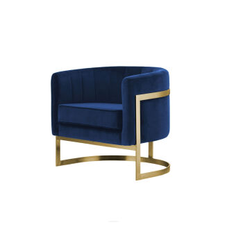 Glam Elegance – Design-Sessel mit Edelstahlrahmen - 2