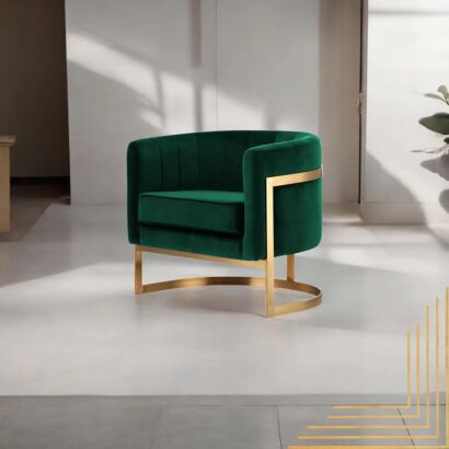 Glam Elegance – Design-Sessel mit Edelstahlrahmen