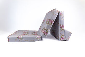 Klappmatratze Gästematratze Größe 200x70x10cm Blumen Grau - 11