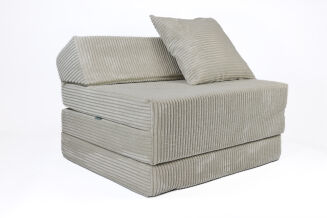 Klappmatratze mit Kopfteil aus Cord - 2