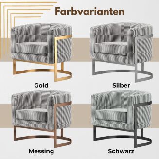 Glam Elegance Sessel – Pepita trifft Modern Glamour - 2