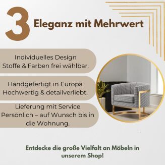 Glam Elegance Sessel – Pepita trifft Modern Glamour - 4