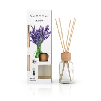 Duftdiffuser D-aroma Reed Diffuser 100ml Lavendel – Harmonie und Ruhe in Deinem Zuhause