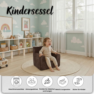 Kindersessel Rosalia aus Kuschel-Cord – Stilvoll, sicher und perfekt für Spiel und Entspannung - 40