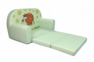 Kindersofa MINI Kindercouch W386_42 Grüne Kuh - 3