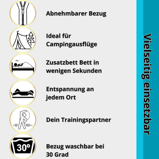 Klappmatratze XL mit wasserfestem Outdoor-Bezug – Vielseitiger Komfort für drinnen & draußen - 20