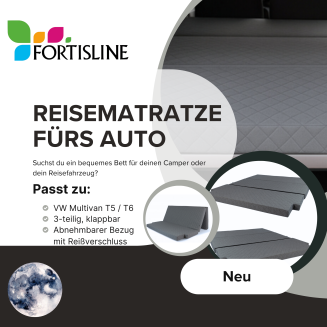 Faltbare Campingmatratze für VW Multivan T5 / T6 – Dein Bett auf Rädern - 2