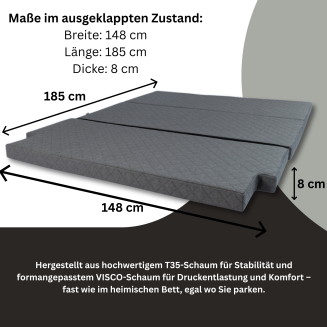 Faltbare Campingmatratze für VW Multivan T5 / T6 – Dein Bett auf Rädern - 4