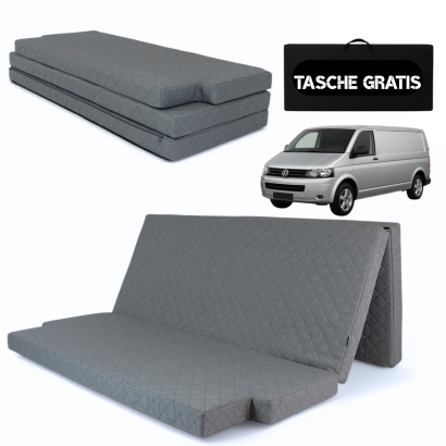 Faltbare Campingmatratze für VW Multivan T5 / T6 – Dein Bett auf Rädern