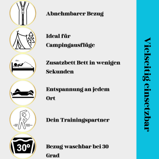 Klappmatratze mit wasserfestem Outdoor-Bezug – Komfort & Vielseitigkeit in Einem-  In 6 Farben verfügbar - 3