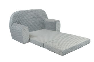 Kindersofa MINI Kindercouch W455_05 Plüsch Grau - 3
