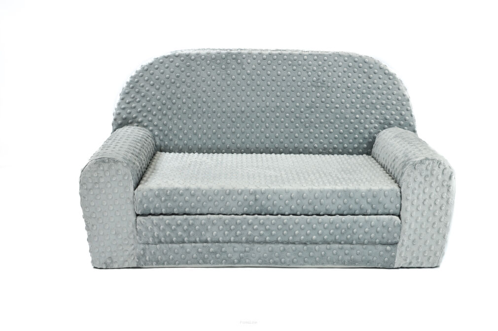 Kindersofa MINI Kindercouch W455_05 Plüsch Grau