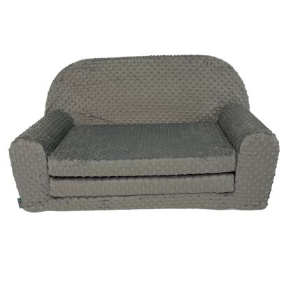 Kindersofa MINI Kindercouch W455_05 Plüsch Grau