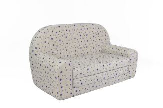Kindersofa MINI Kindercouch W386_64 Weiss Sterne Blau - 2