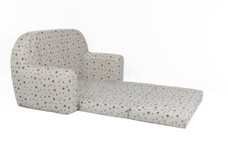 Kindersofa MINI Kindercouch W386_64 Weiss Sterne Blau - 3