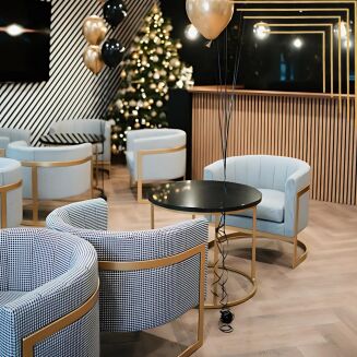 Runder Designer-Couchtisch – Edelstahlgestell & individuelle Tischplatte nach Wunsch - 5