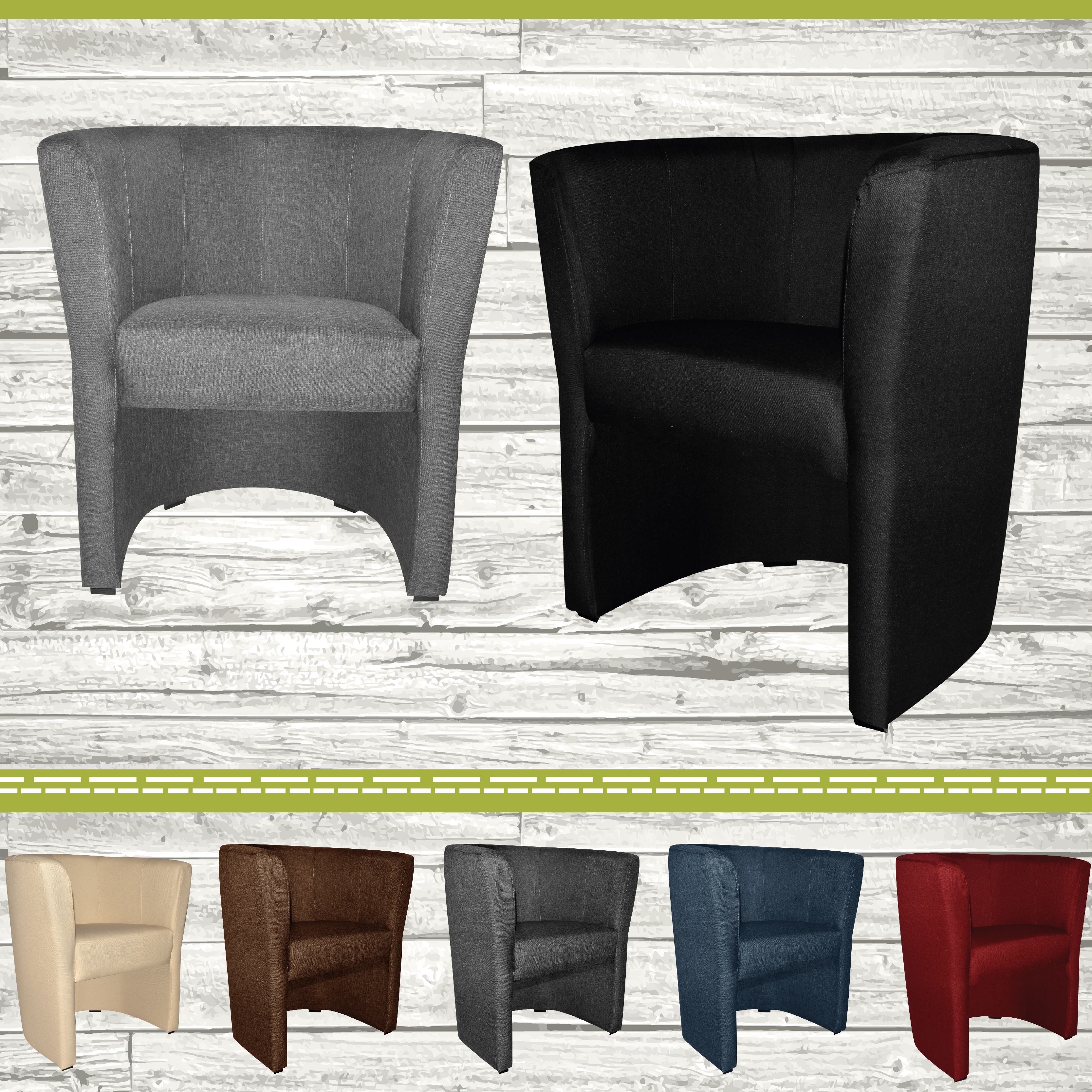 Sessel Clubsessel Loungesessel Cocktailsessel "ANTIK BRAUN" W369 FORTISLINE 